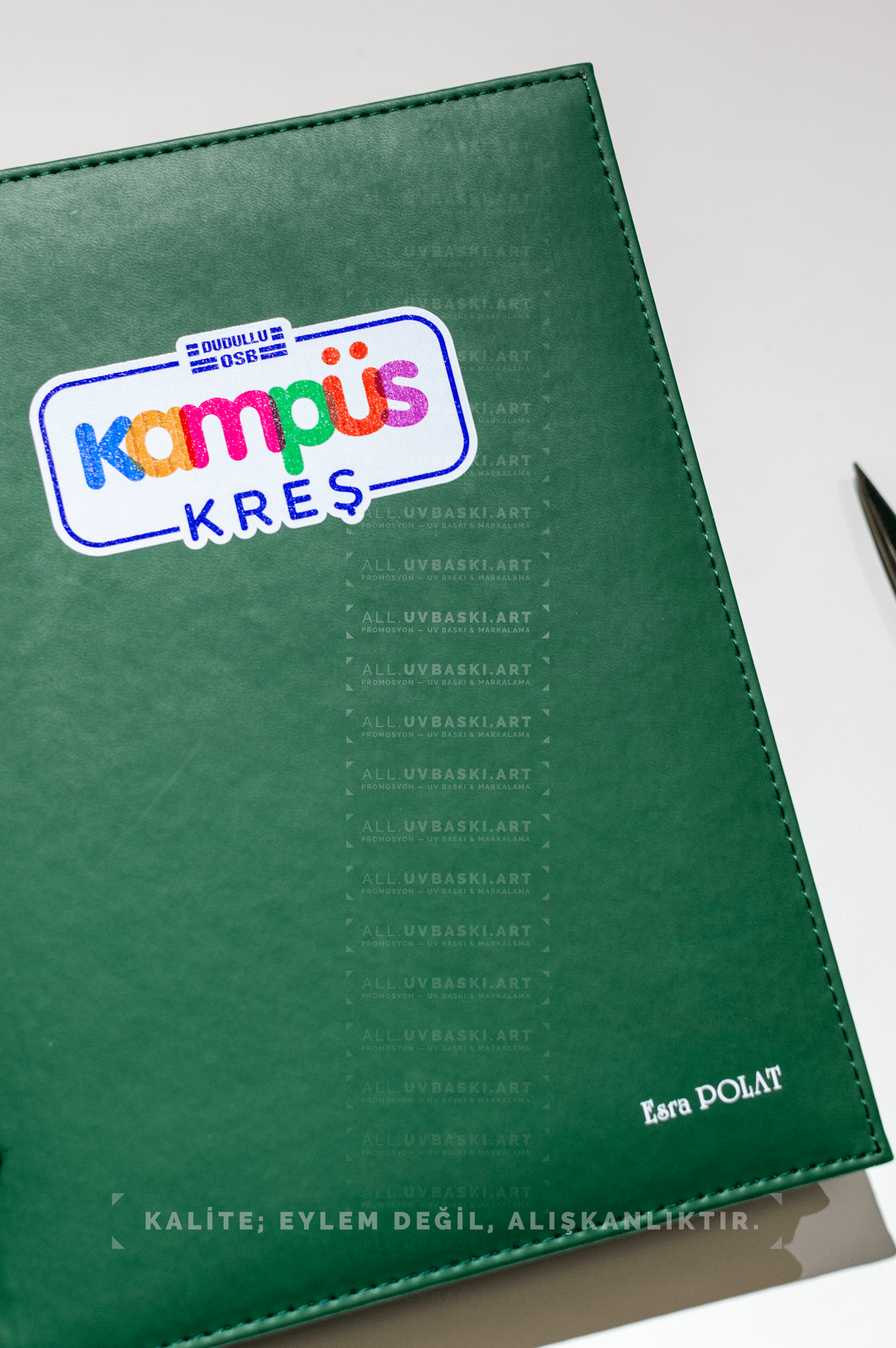 Kişiye özel isim ve logo baskılı defter