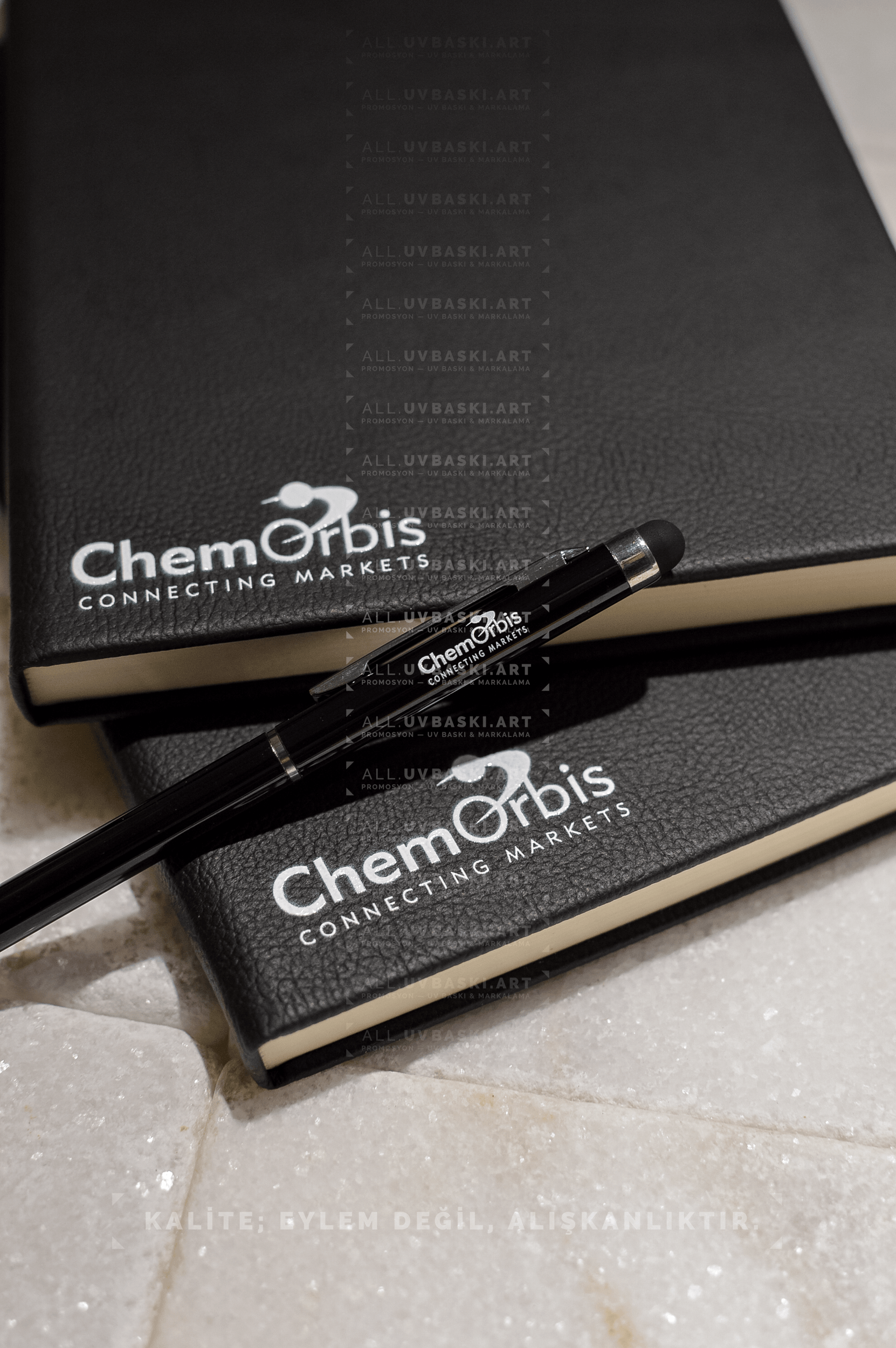 Promosyon defter üzerinde UV baskı