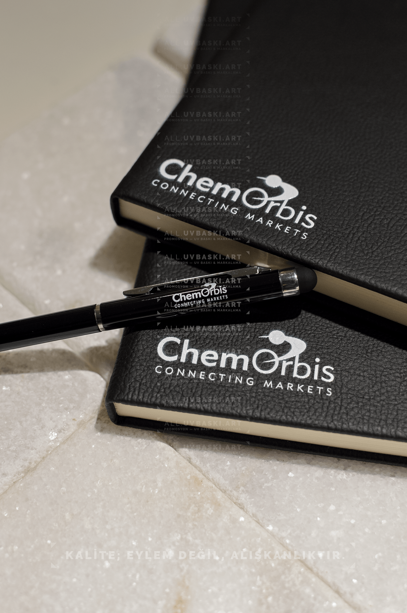 Kişiselleştirilmiş termo deri defter UV baskı