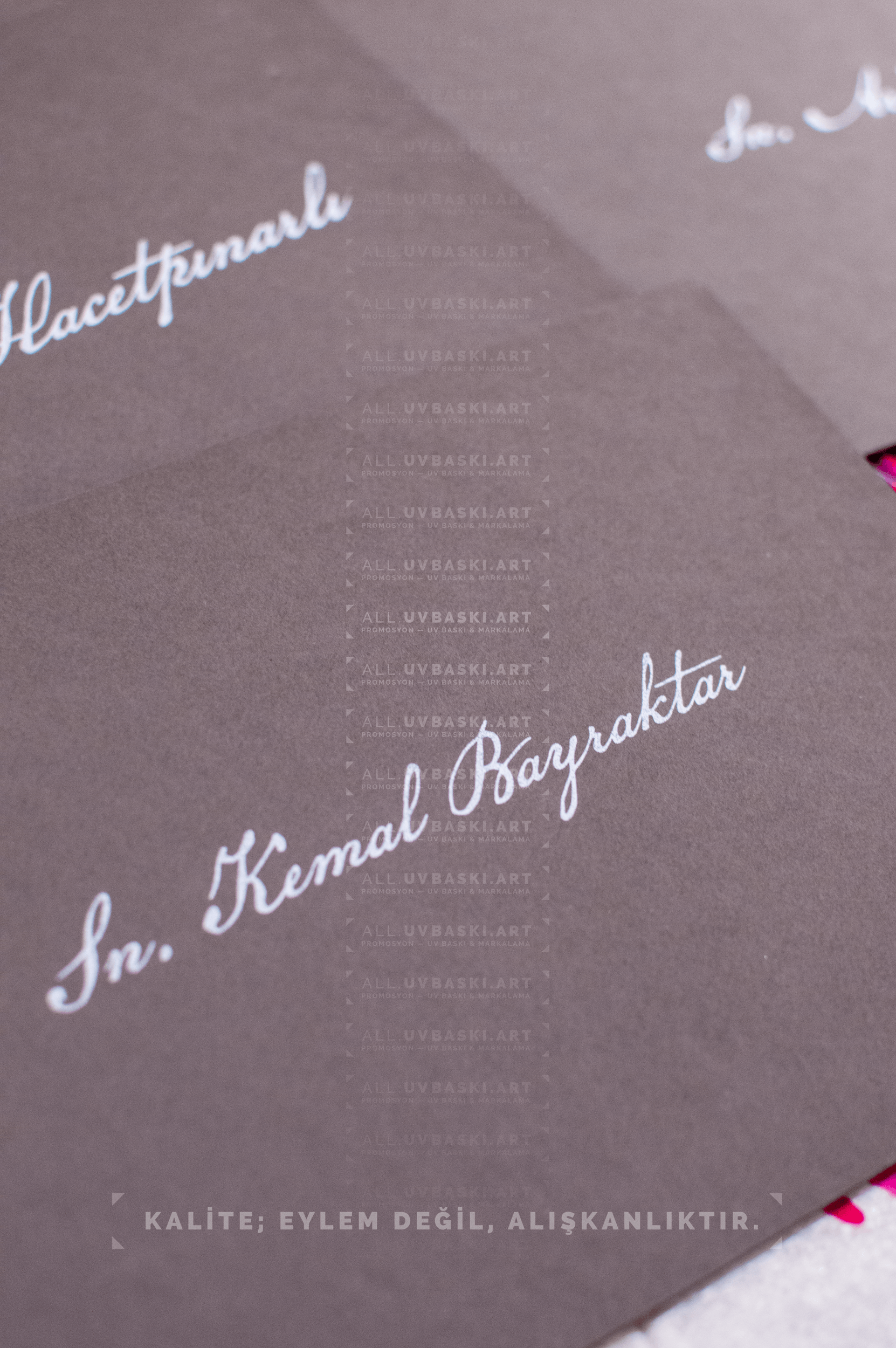 Kaligrafi ile özel tasarlanmış kişiye özel davetiye